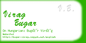 virag bugar business card